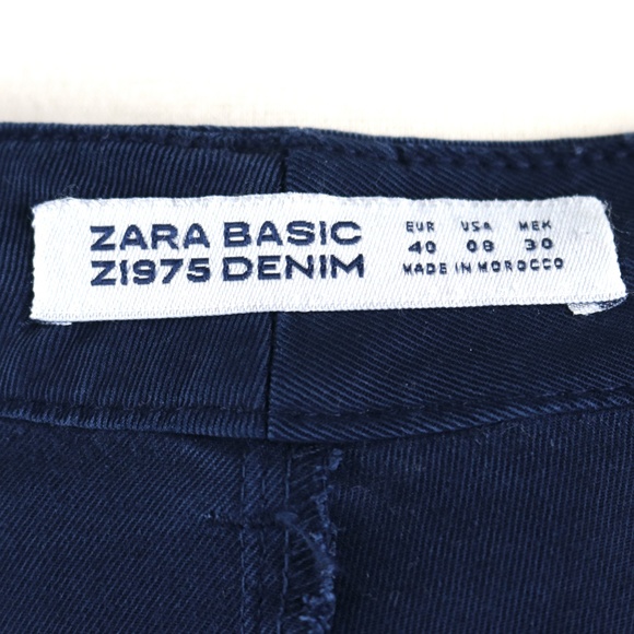Zara Tapered Chino Trouser Gingham Pant Sz 8 - Picture 6 of 6